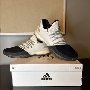Adidas Harden Vol. 1 White and Black Sneakers 11M